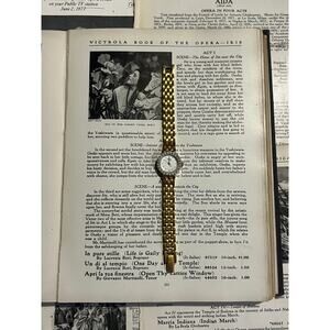 caravelle by bulova gold tone diamond bezel watch